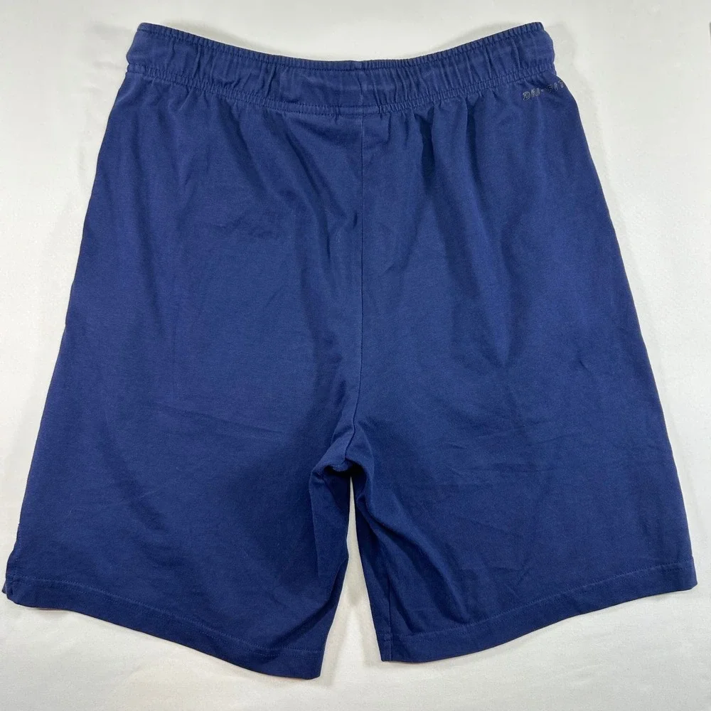 Nike Dri-FIT Mens Shorts Navy Blue Elastic Waist Pockets Size Medium Athletic